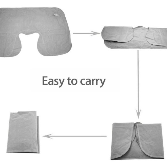 Inflatable Neck Pillow for Traveling, Portable Head and Neck Support Pillows, Su - Picture 3 of 16